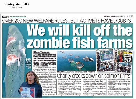 Sunday Mail RSPCA kill off zombie fish farms 19 Nov 2023