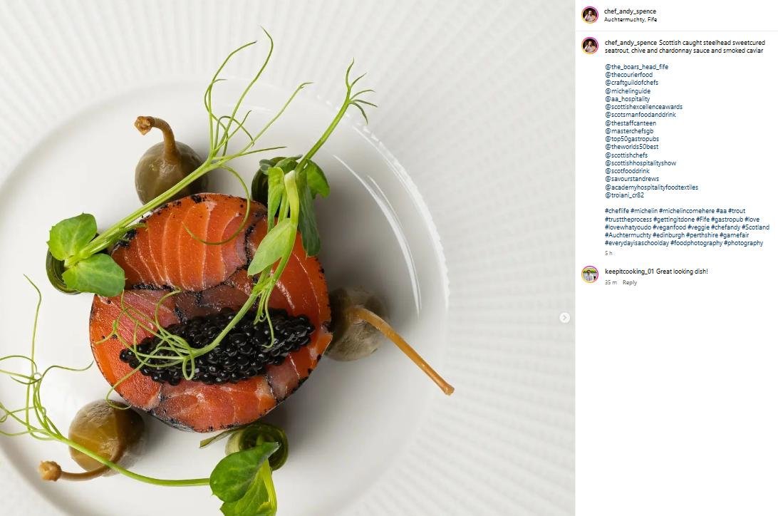 Chef Andy Spence caught steelhead post 20 March 2024 Chef Andy Spence caught steelhead post 20 March 2024