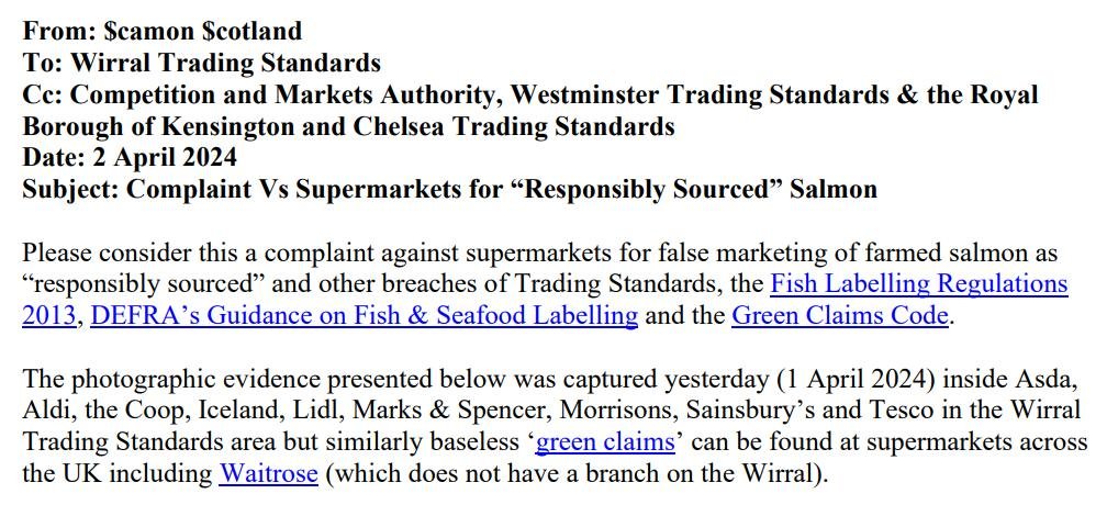 Trading Standards Complaint #1 Trading Standards Complaint #1
